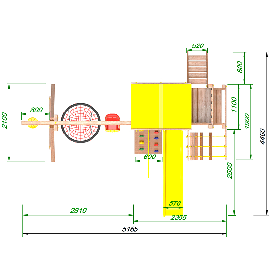 картинка Детская площадка Пикник «Оптимус» Макси с гнездом от магазина Лазалка