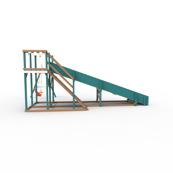 Детская площадка - деревянная горка Пикник "Зима №3" Лэйк с качельной балкой