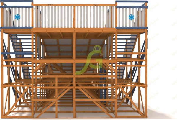 Зимняя горка IgraGrad Snow Fox, скат 18 м мод.3