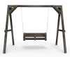 Деревянные качели Пикник 2 "Блэк" (диванчик на цепях)