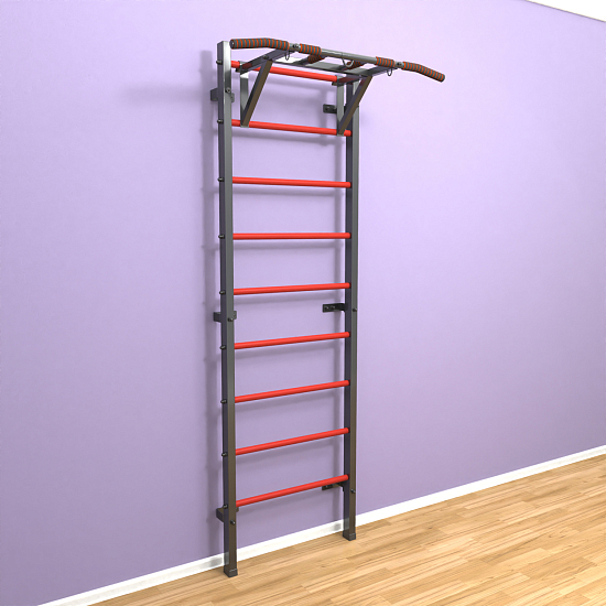 картинка Шведская стенка "LittleSport" Pull-Up (черный*красный) от магазина Лазалка