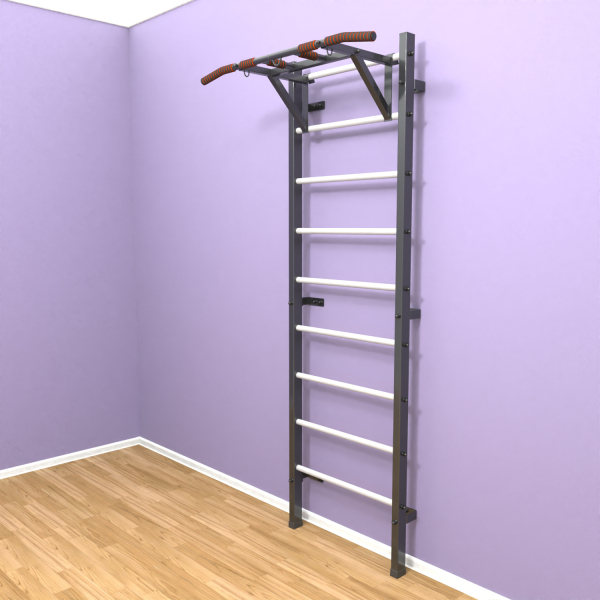 Шведская стенка «LittleSport» Graphite Pull-Up белые ступени