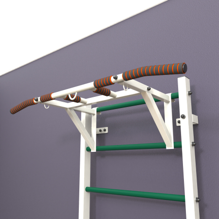 Шведская стенка «LittleSport» White Pull-Up зеленые ступени
