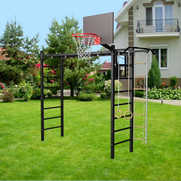 картинка Уличная шведская стенка Sv Sport рукоход У506 (Турник/Канат/кольца/лестница) от магазина Лазалка