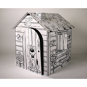 картинка Картонный домик-раскраска "Веселая ферма" от магазина БэбиСпорт