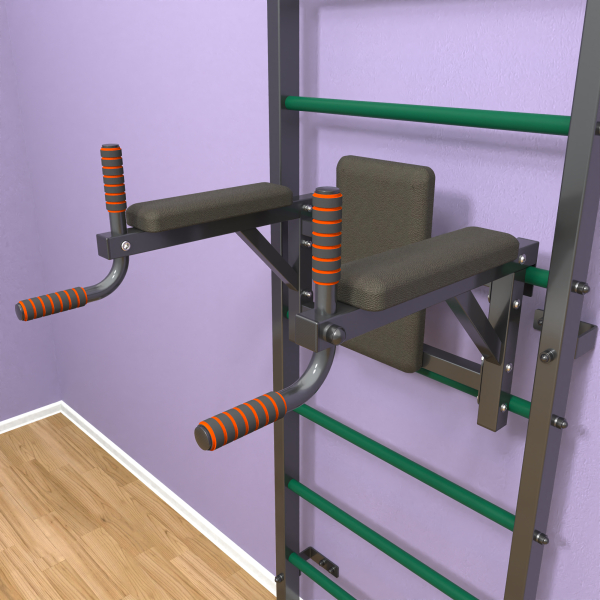 картинка Шведская стенка «LittleSport» Graphite Long 2.0 зеленые ступени от магазина Лазалка