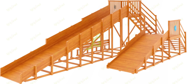 Зимняя горка "IgraGrad Snow Fox", скат 10 м (мод. 3)