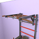 картинка Шведская стенка "LittleSport" Long 3.0 (черный*красный) от магазина Лазалка