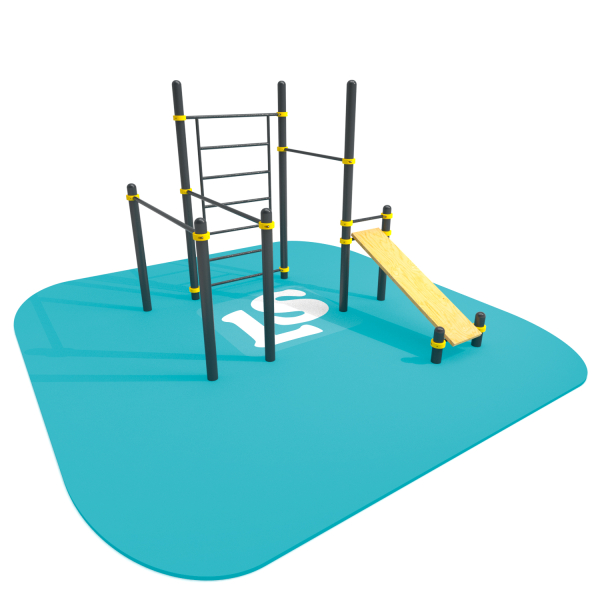 картинка Спортивный комплекс турник, брусья, скамья для пресса, шведская стенка Workout LS49 от магазина Лазалка