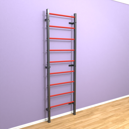 картинка Шведская стенка "LittleSport" (черный*красный) от магазина Лазалка