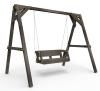 Деревянные качели Пикник 2 "Блэк" (диванчик на цепях)