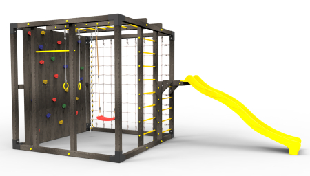 Детская площадка Куб "Блэк" с горкой