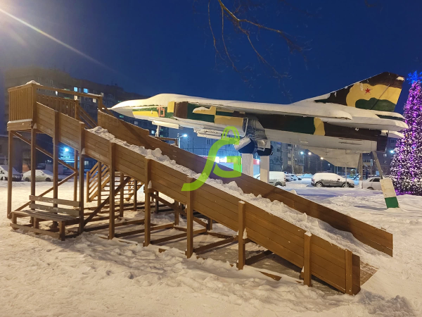 Зимняя горка "IgraGrad Snow Fox", скат 10 м (мод. 3)