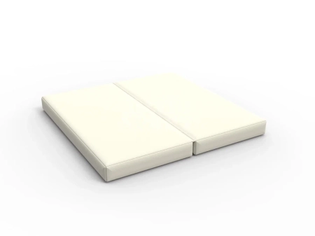 Мат кожзам LittleSport (100х100х10см) складной бежевый