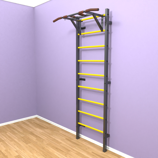 Шведская стенка "LittleSport" Pull-Up (черный*желтый)